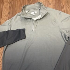 Peter Millar Perth Pullover S Gray Ombre Gradient Performance Quarter Zip Golf